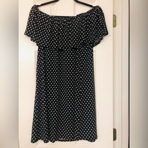 CeCe black and white off shoulder or shoulder strap dress.  Size Medium.